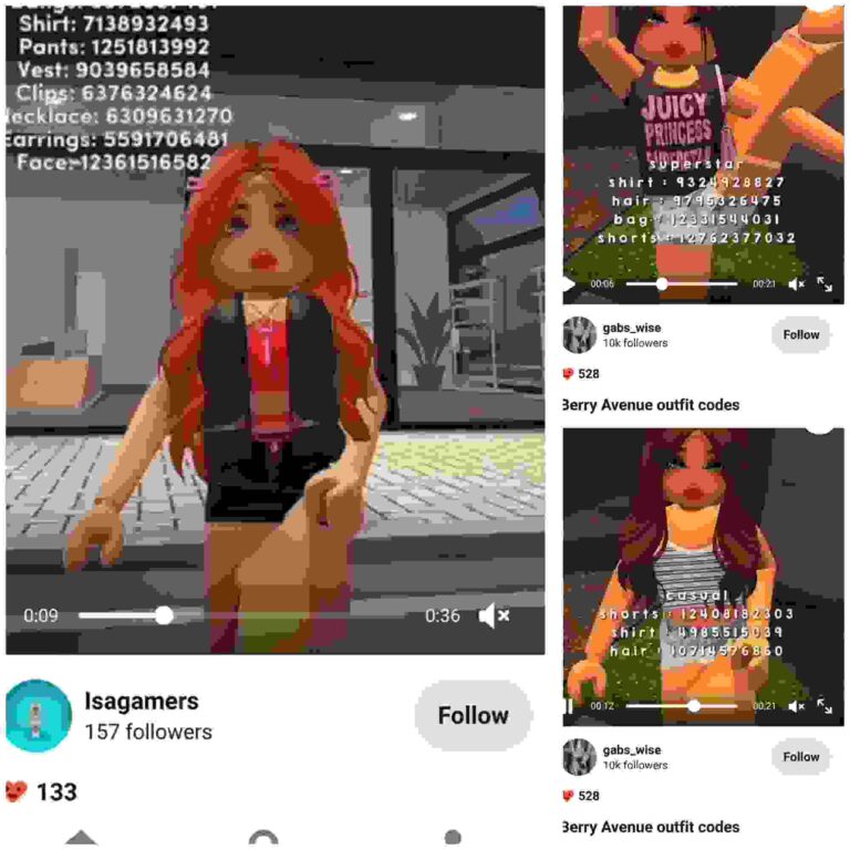Roblox Berry Avenue GirlOutfit codes