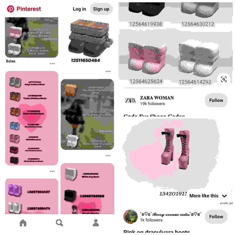 Roblox Berry Avenue Shoes codes