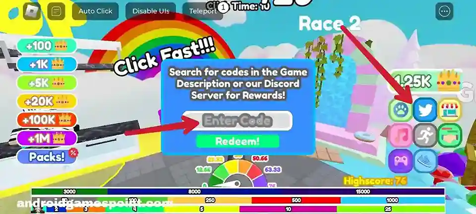 Roblox Rainbow Friends Race codes