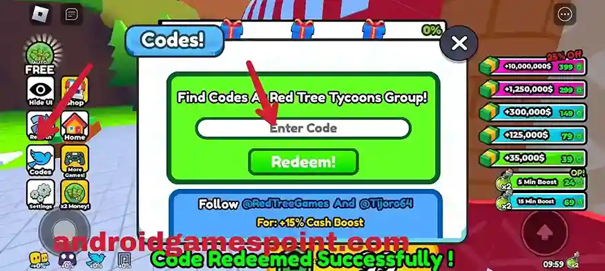 Roblox Sandwich Tycoon codeslist